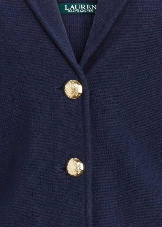 flåde Kvinder Ralph Lauren kæmmet bomulds blazer Z426B4490