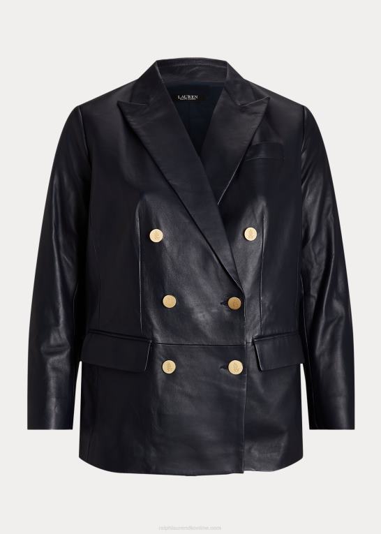 flåde Kvinder Ralph Lauren nappa læder blazer Z426B4799