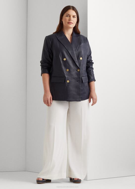 flåde Kvinder Ralph Lauren nappa læder blazer Z426B4799