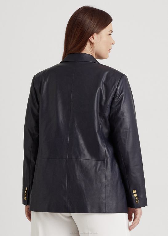 flåde Kvinder Ralph Lauren nappa læder blazer Z426B4799