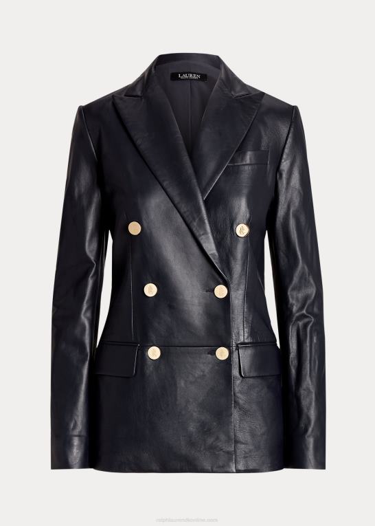 flåde Kvinder Ralph Lauren nappa læder blazer Z426B4865