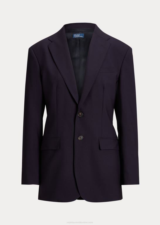 flåde Kvinder Ralph Lauren stræk blazer i uldblanding Z426B9170