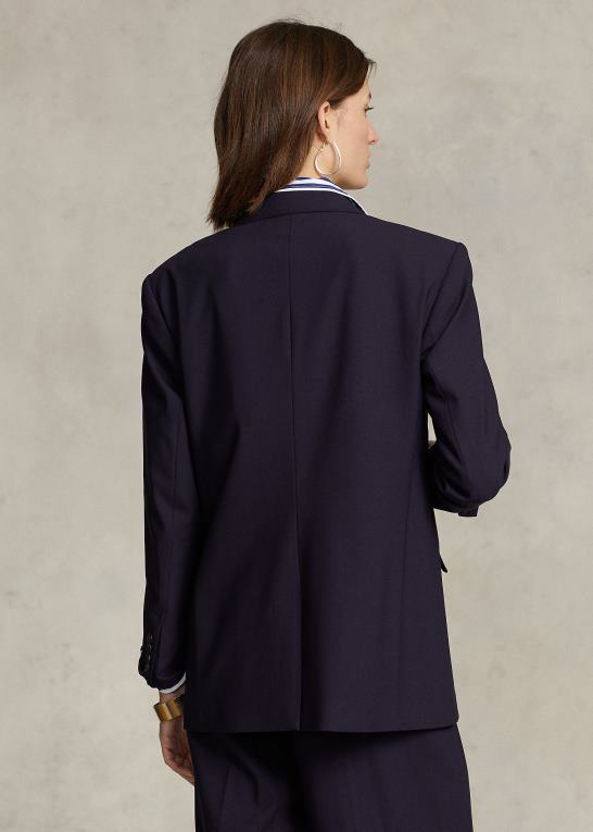 flåde Kvinder Ralph Lauren stræk blazer i uldblanding Z426B9170