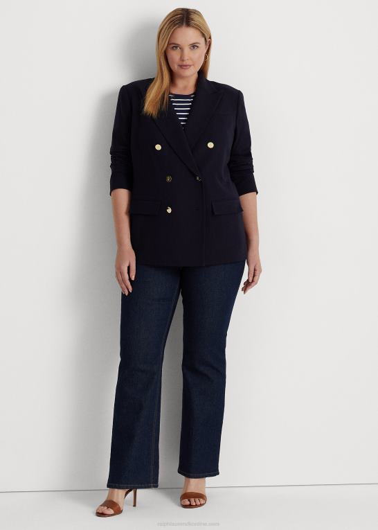 flåde Kvinder Ralph Lauren uld crepe blazer Z426B4718