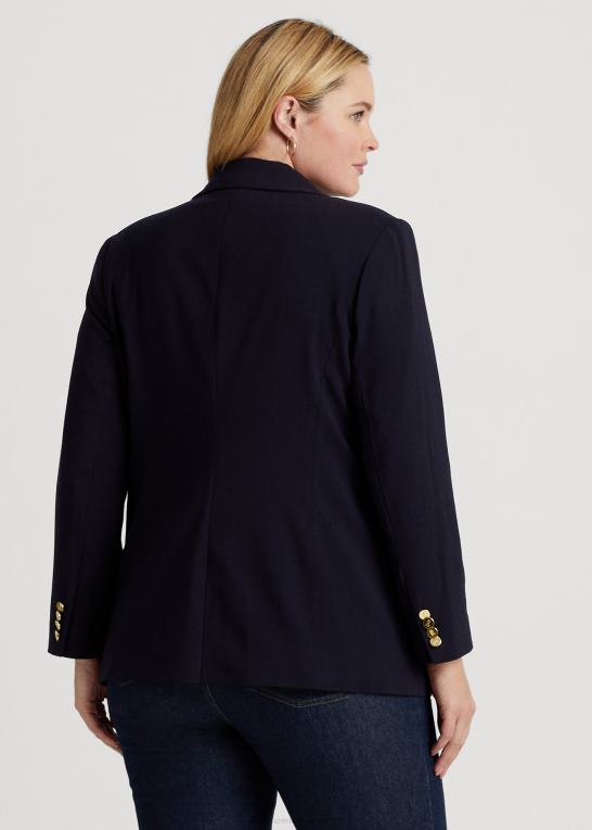 flåde Kvinder Ralph Lauren uld crepe blazer Z426B4718