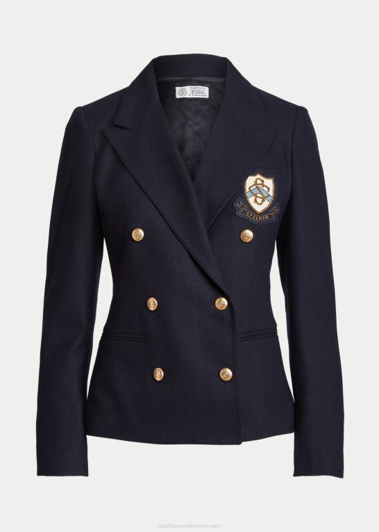 flyverflåde Kvinder Ralph Lauren spelman kollektion crest blazer Z426B3319