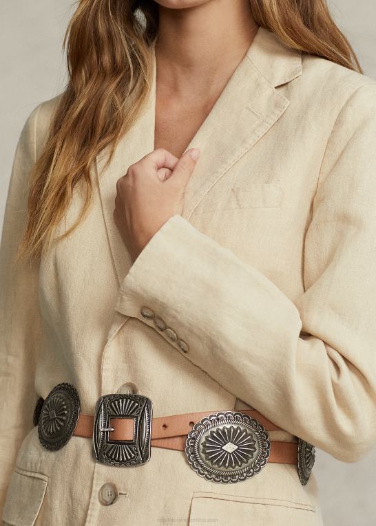 grundlæggende sand Kvinder Ralph Lauren hør blazer Z426B2957