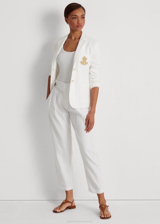 hvid Kvinder Ralph Lauren bullion jacquard blazer Z426B3778