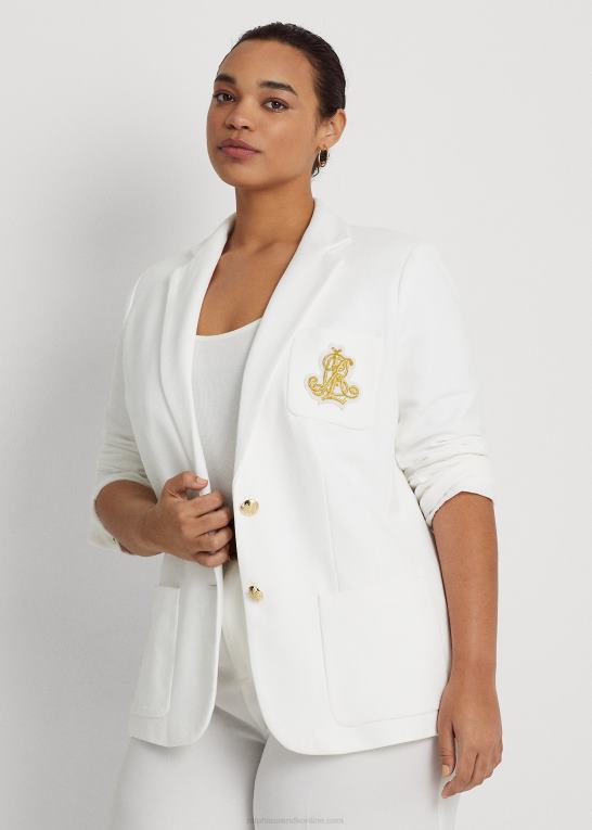 hvid Kvinder Ralph Lauren bullion jacquard blazer Z426B4515