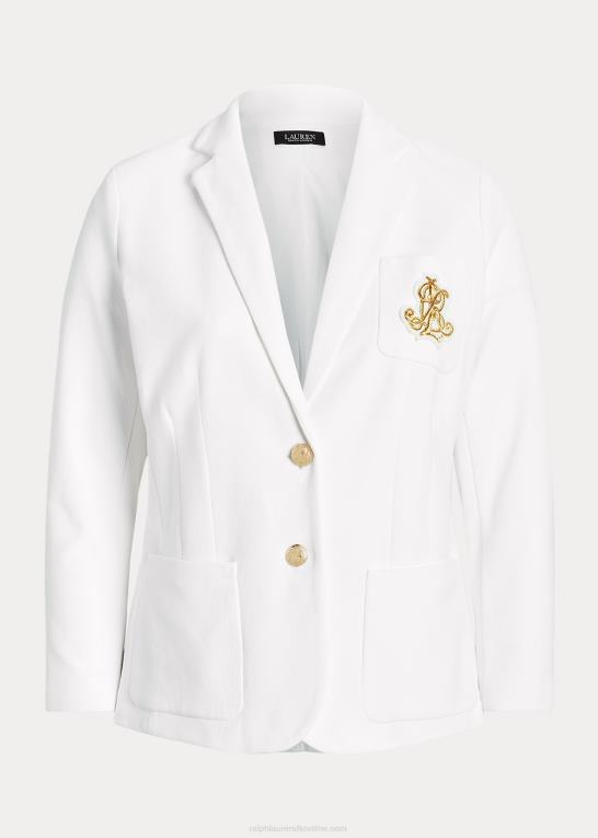 hvid Kvinder Ralph Lauren bullion jacquard blazer Z426B4515