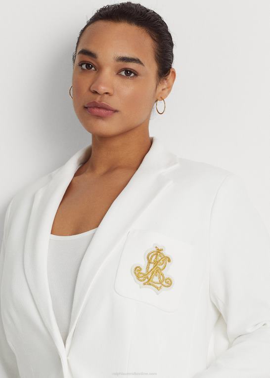 hvid Kvinder Ralph Lauren bullion jacquard blazer Z426B4515