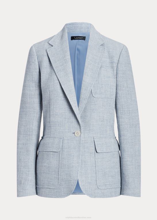 lyseblå/creme Kvinder Ralph Lauren blazer i hørblanding Z426B9425