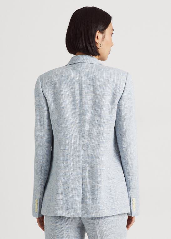 lyseblå/creme Kvinder Ralph Lauren blazer i hørblanding Z426B9425