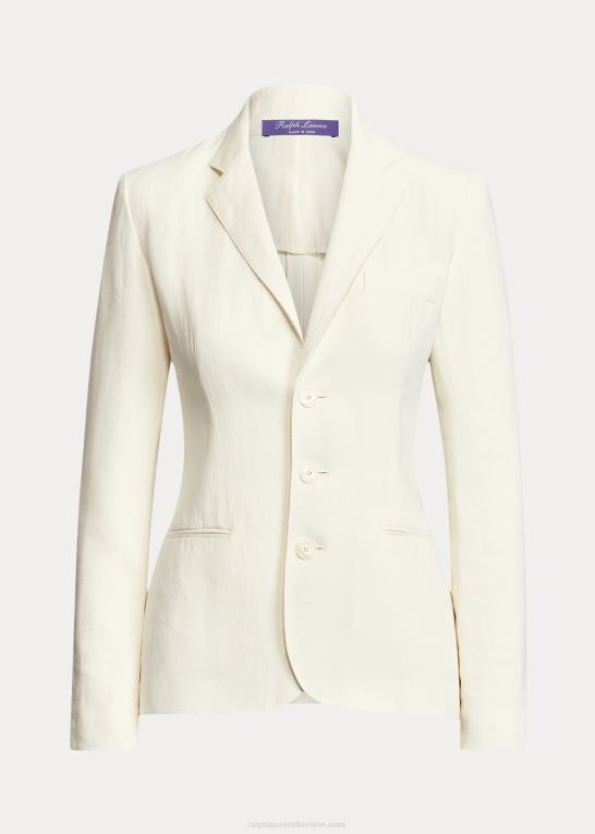 off white Kvinder Ralph Lauren skye linned canvas blazer Z426B3496