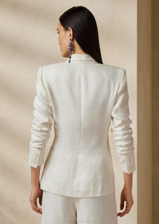 off white Kvinder Ralph Lauren skye linned canvas blazer Z426B3496