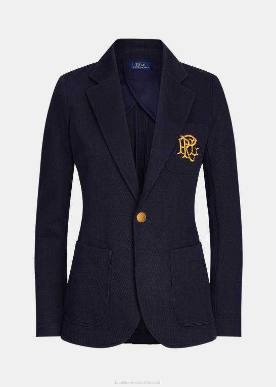 park avenue flåde Kvinder Ralph Lauren dobbeltstrikket jacquard blazer Z426B3354