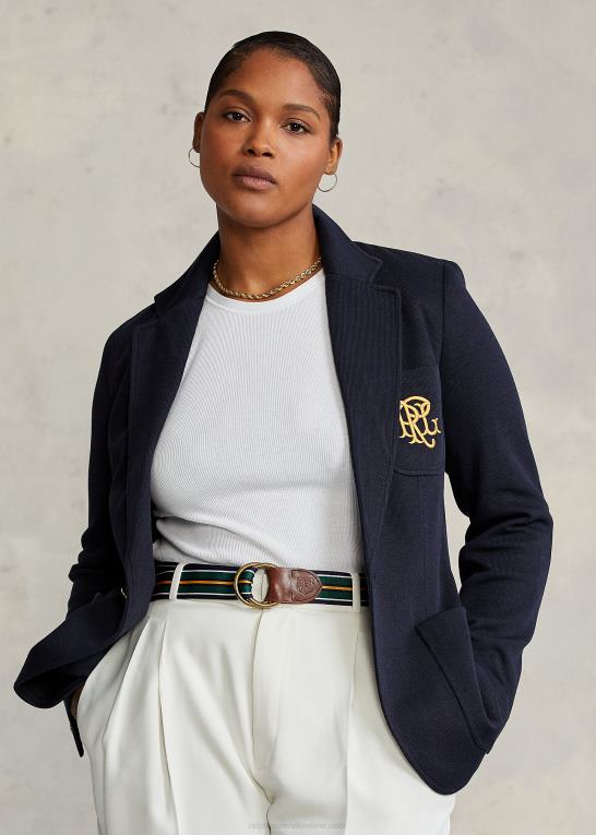 park avenue flåde Kvinder Ralph Lauren dobbeltstrikket jacquard blazer Z426B3354