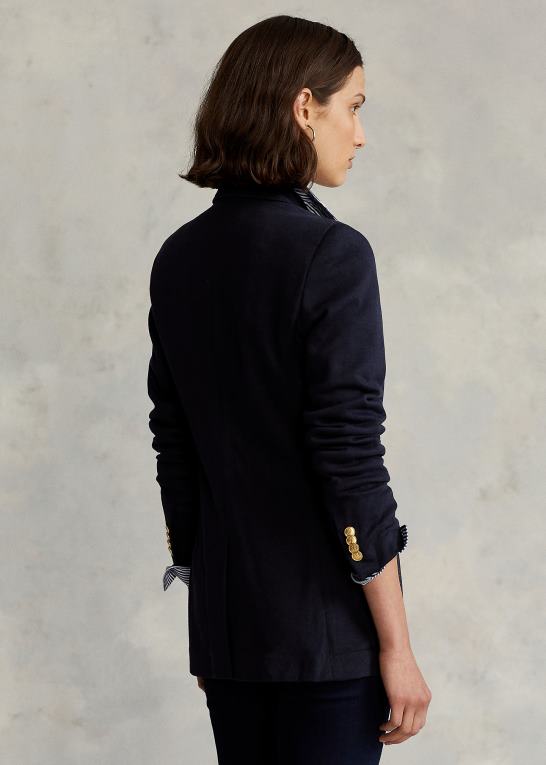 park avenue flåde Kvinder Ralph Lauren dobbeltstrikket jacquard blazer Z426B3354