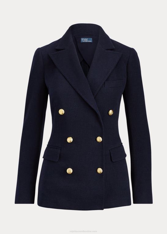 park avenue flåde Kvinder Ralph Lauren strik dobbeltradet blazer Z426B9197