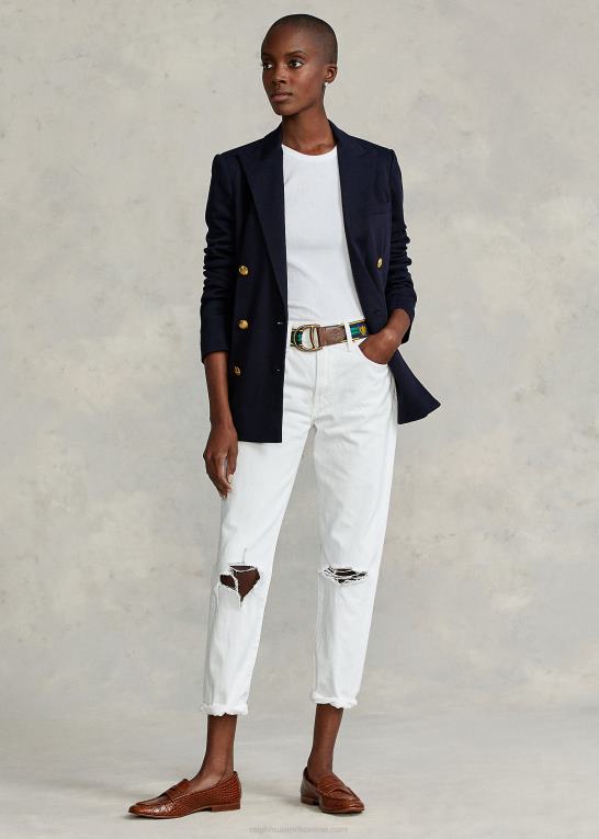 park avenue flåde Kvinder Ralph Lauren strik dobbeltradet blazer Z426B9197