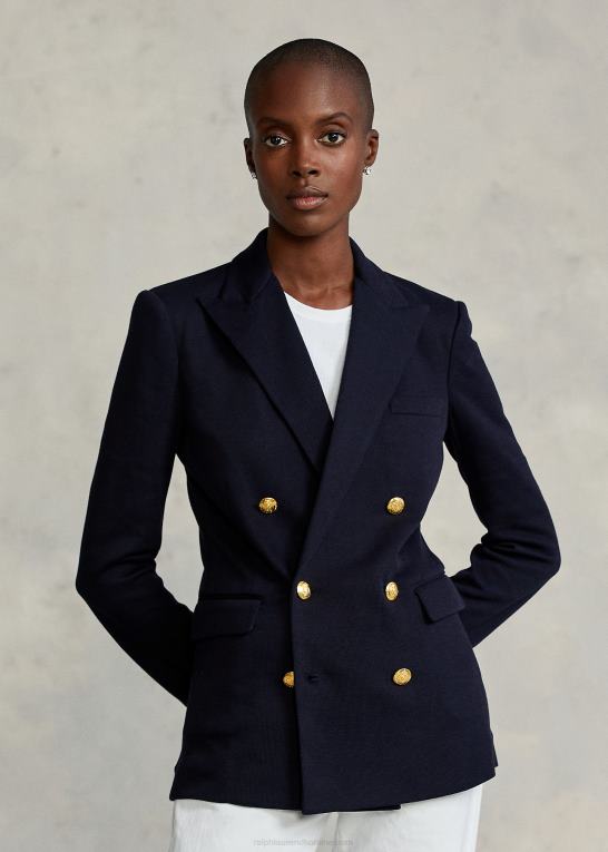 park avenue flåde Kvinder Ralph Lauren strik dobbeltradet blazer Z426B9197