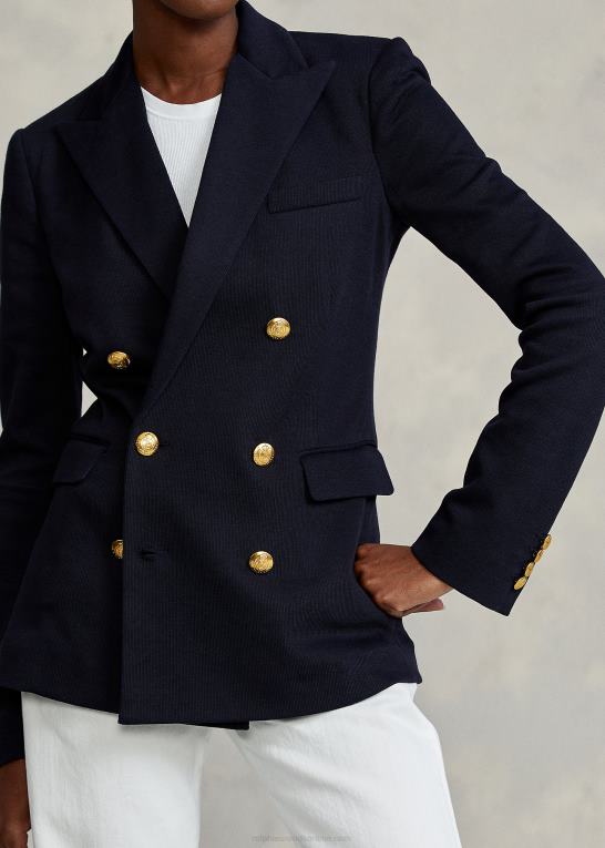 park avenue flåde Kvinder Ralph Lauren strik dobbeltradet blazer Z426B9197