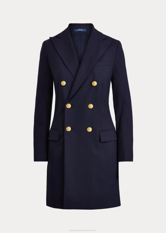 samling flåde Kvinder Ralph Lauren dobbeltradet blazer i uld Z426B4761