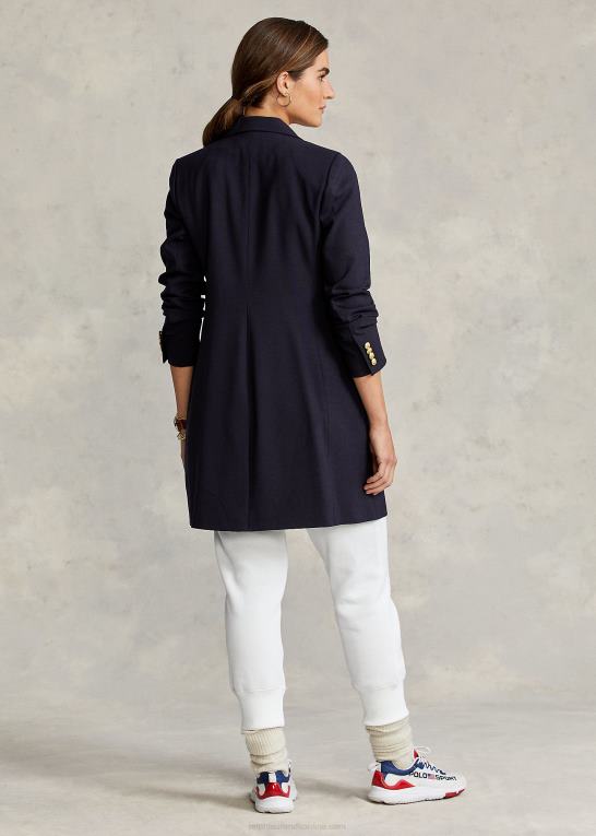 samling flåde Kvinder Ralph Lauren dobbeltradet blazer i uld Z426B4761