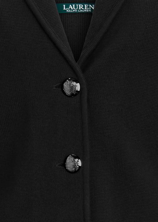 sort Kvinder Ralph Lauren kæmmet bomulds blazer Z426B4491