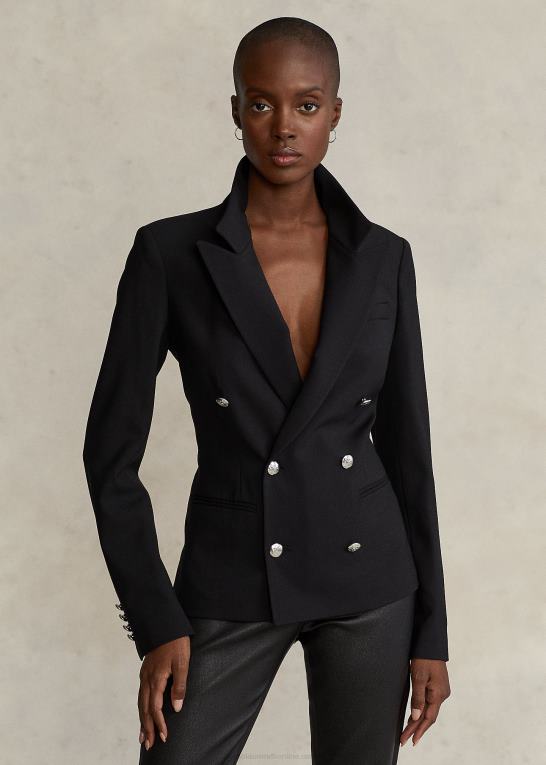 sort Kvinder Ralph Lauren stræk uld blazer Z426B9256