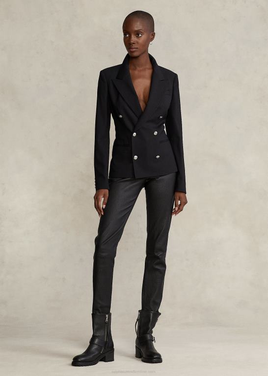 sort Kvinder Ralph Lauren stræk uld blazer Z426B9256