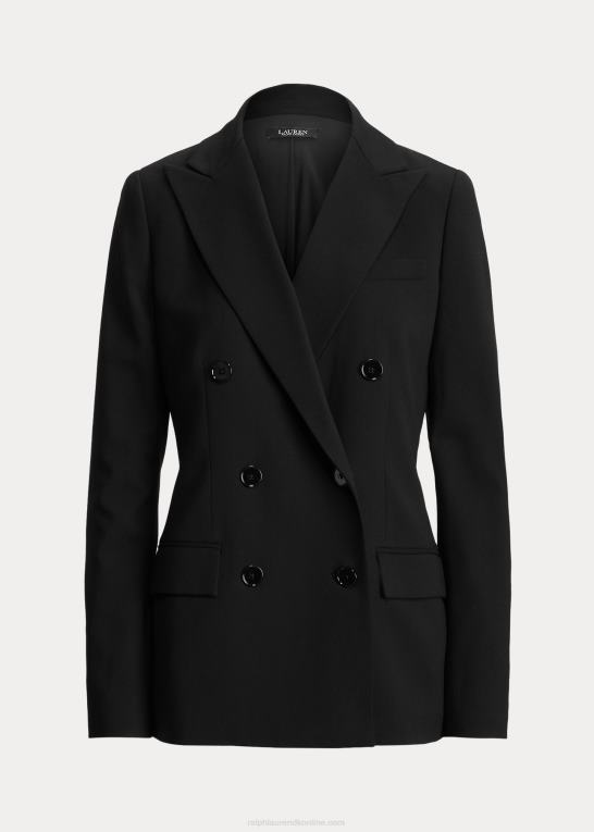 sort Kvinder Ralph Lauren uld crepe blazer Z426B4191