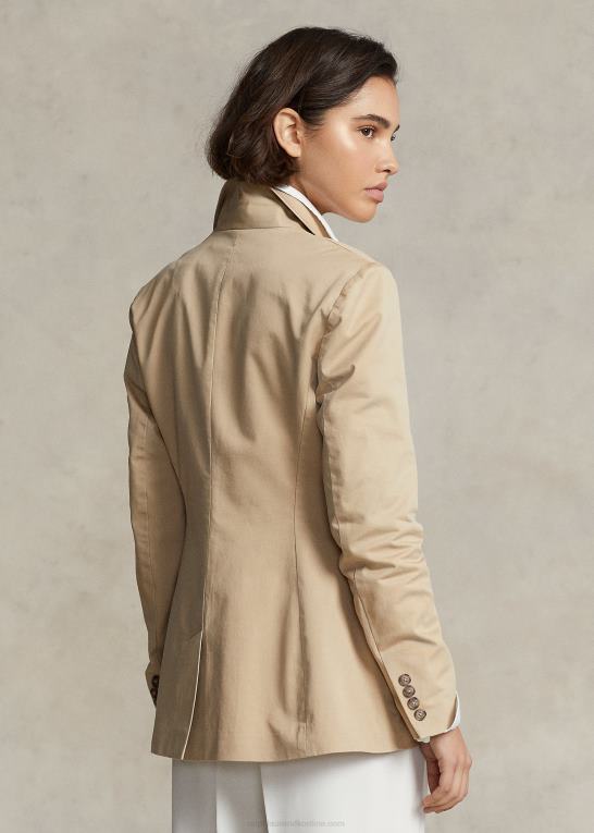 tan Kvinder Ralph Lauren stræk twill blazer Z426B3191