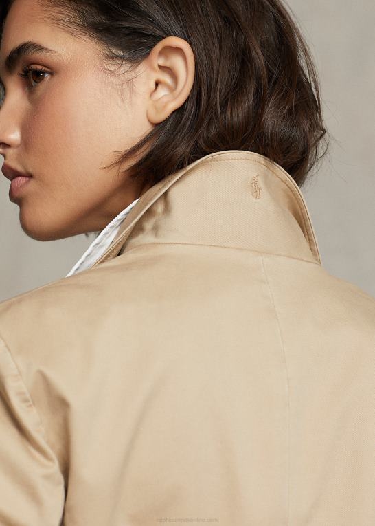 tan Kvinder Ralph Lauren stræk twill blazer Z426B3191