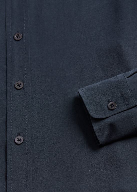 flåde Kvinder Ralph Lauren silke crepe bluse Z426B3662