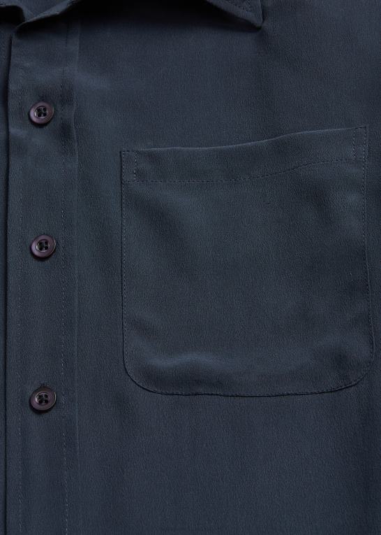 flåde Kvinder Ralph Lauren silke crepe bluse Z426B3662