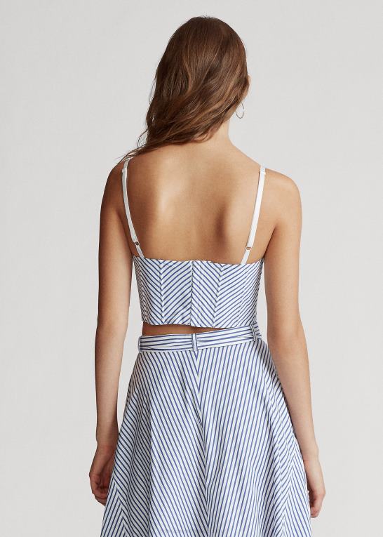 Kvinder Ralph Lauren stribet top i bomuld Z426B3004