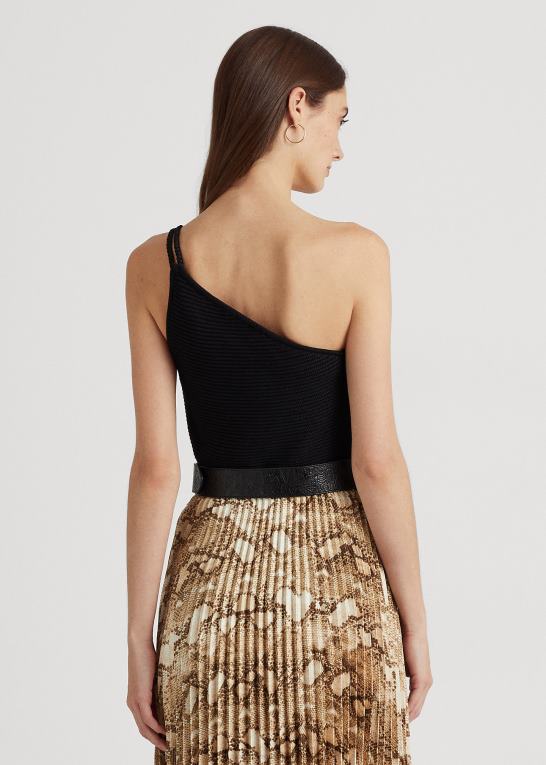 sort Kvinder Ralph Lauren en-skulder top i bomuldsblanding Z426B9509