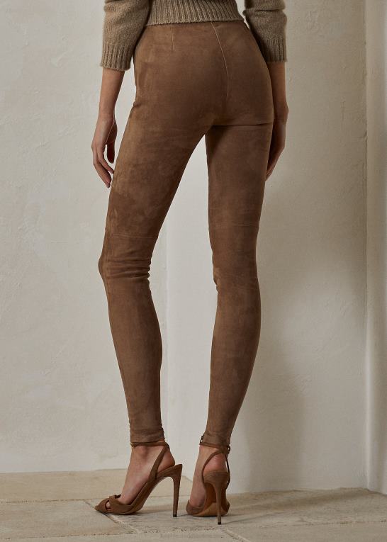 Kvinder Ralph Lauren eleanora stretch lamme-ruskindsbukser Z426B4766