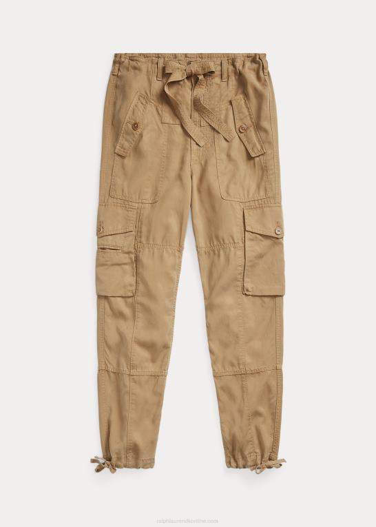 Kvinder Ralph Lauren linned-blanding twill cargo bukser Z426B9199