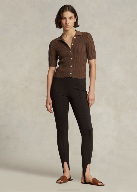 antik brun Kvinder Ralph Lauren Stigbøjle legging med sidelynlås Z426B3216