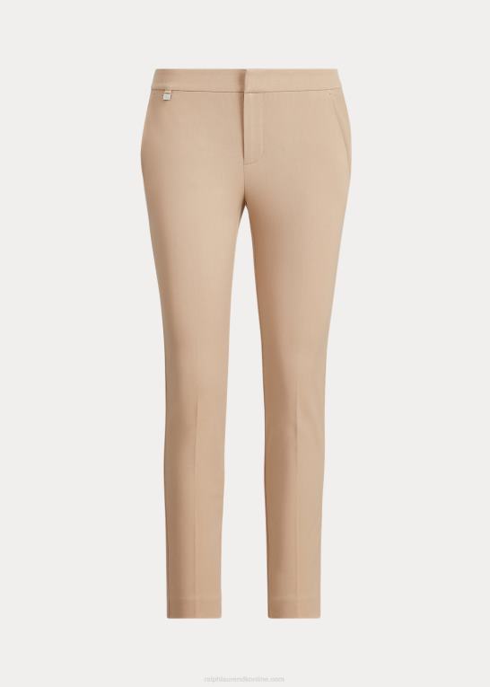 birkebrun Kvinder Ralph Lauren skinny bukser i stretch i bomuld Z426B4168