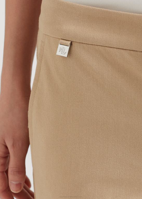 birkebrun Kvinder Ralph Lauren skinny bukser i stretch i bomuld Z426B4168