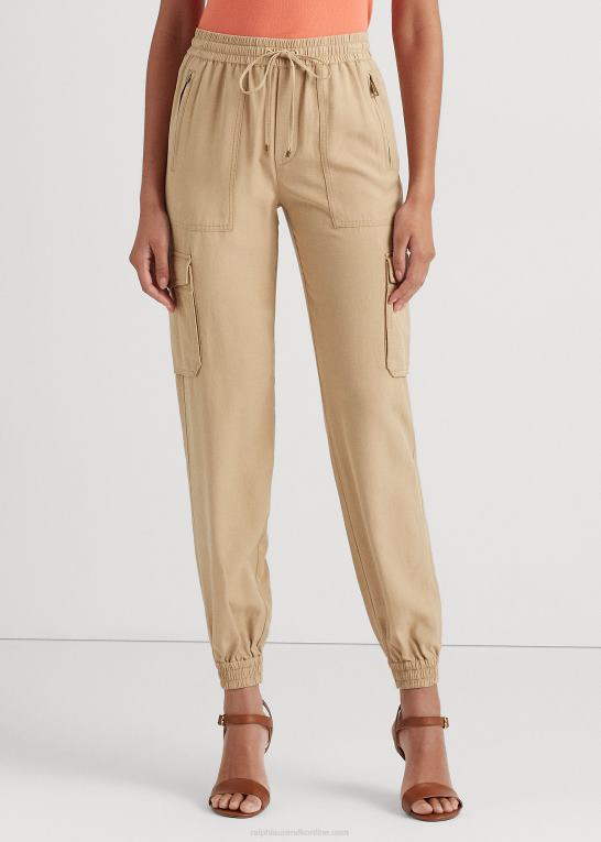 birkebrun Kvinder Ralph Lauren twill cargo ankelbukser Z426B4292