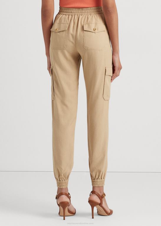 birkebrun Kvinder Ralph Lauren twill cargo ankelbukser Z426B4292