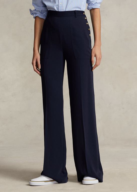 blæk Kvinder Ralph Lauren cady bukser med brede ben Z426B3041