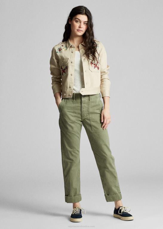 brewster grøn Kvinder Ralph Lauren brugsbukser i bomuld Z426B3609