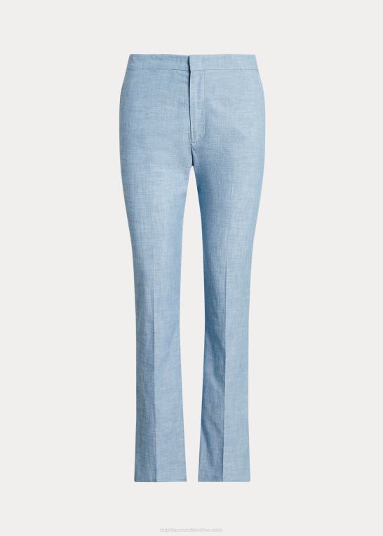 chambray Kvinder Ralph Lauren chambray kick-flare cropped bukser Z426B3028