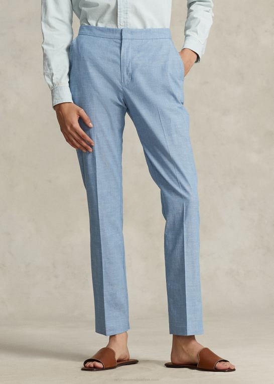 chambray Kvinder Ralph Lauren chambray kick-flare cropped bukser Z426B3028