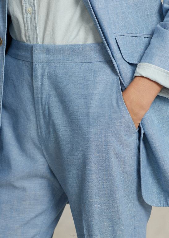 chambray Kvinder Ralph Lauren chambray kick-flare cropped bukser Z426B3028